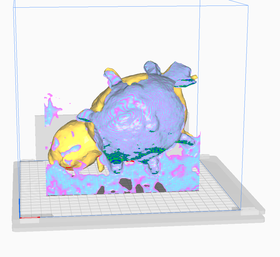 Opening up a file airdropped to my device pulls up a printable model that automatically prepares the model, back view.